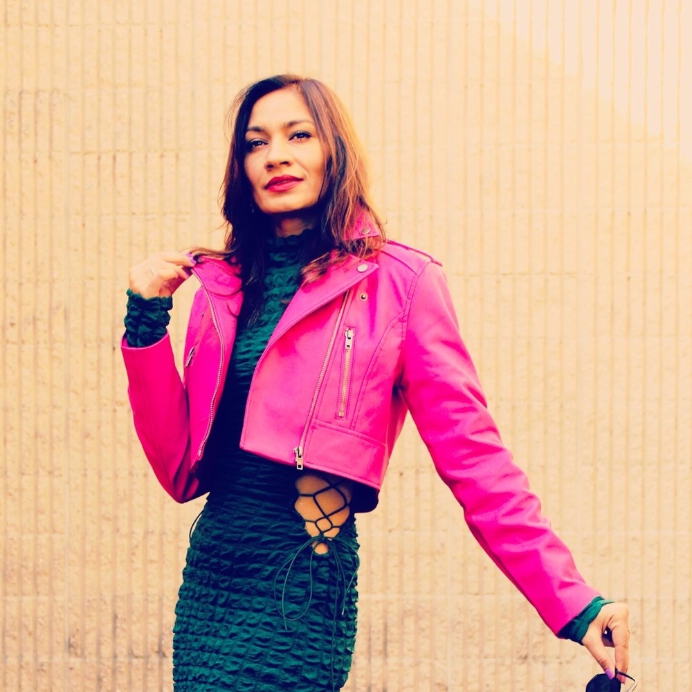 Designer leather jacket